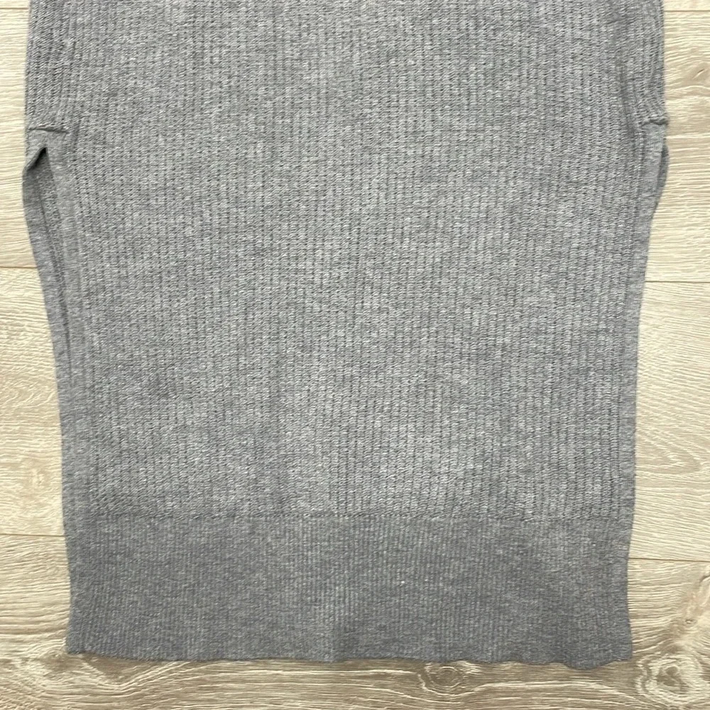 Athleta Long Sweater Duster Cardigan Merino Wool Blend Blue Gray S